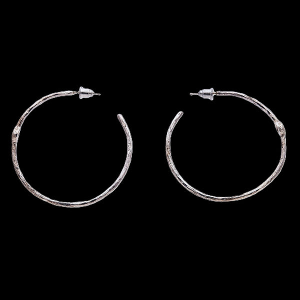 IPPOLITA Large Hoops Rose Cut Diamonds Sterling Silver Earrings Classico 1 3/4"