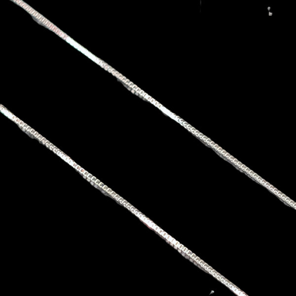 Estate 14k White Gold Box Chain 18 in Long