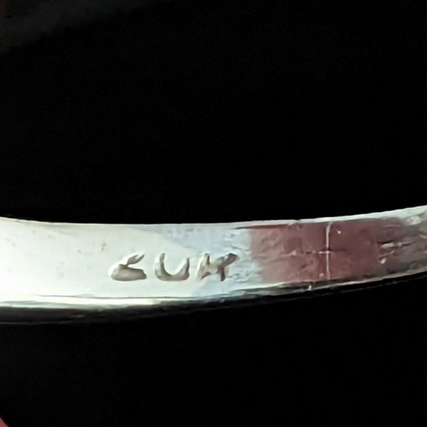 1920s Art Deco Old European Cut Diamond 20k White Gold Sapphire Filigree Ring