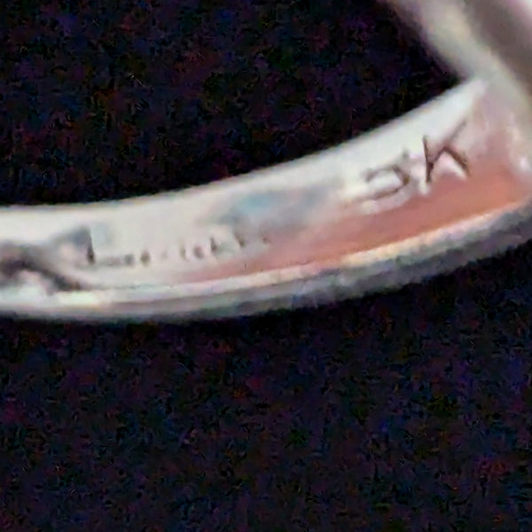 1930s Baby Ring Diamonds 14k White Gold Child Girl Art Deco Vintage Gift Estate 