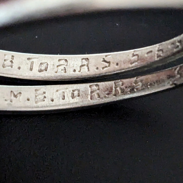 1930s bridal set engagement ring diamond 14k white gold