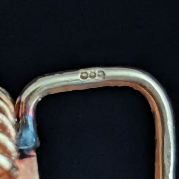 1940s Citrine 14k Yellow Gold Coiled Earrings Non Pierced Screw Vintage Retro