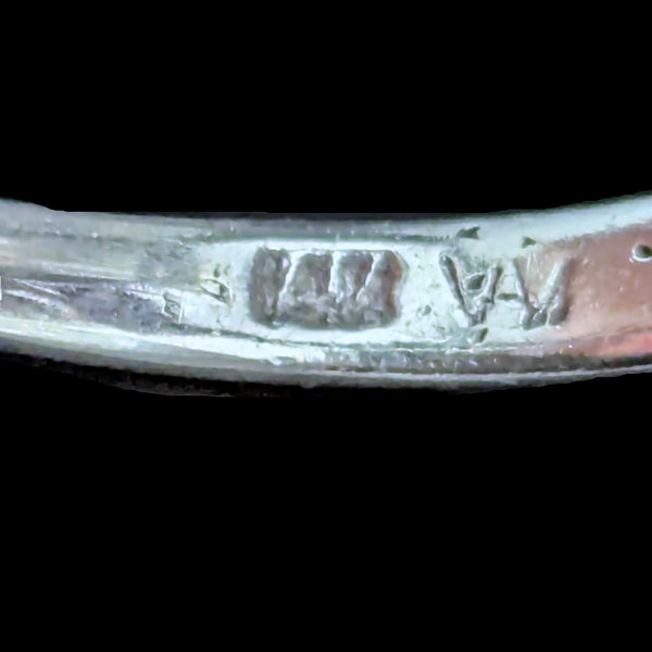 1950s Diamond Ruby 14k White Gold Ring Vintage Estate Jewelry Statement Gift