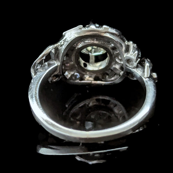 1950s GIA Natural Diamond Platinum Ring Engagement Statement Vintage Retro Gift