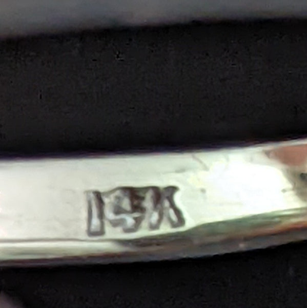 1940s Vintage Diamond 14k White Gold Ring Round Baguette Estate Statement Gift 