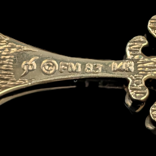 14k Ф©FM 83  makers marks hallmakrs faberge franklin mint cross