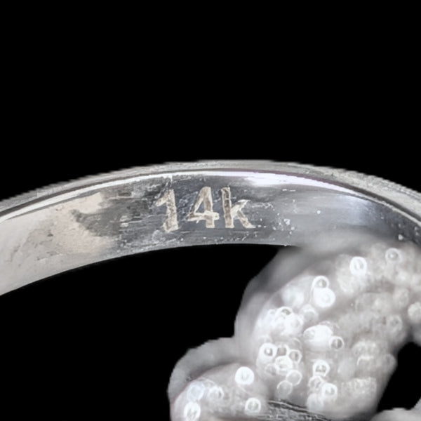 Vintage Diamond Scorpion Ring 14K White Gold Scorpio Zodiac Cocktail Gift Estate 14k hallmark
