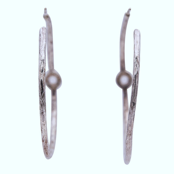 IPPOLITA Large Hoops Rose Cut Diamonds Sterling Silver Earrings Classico 1 3/4"