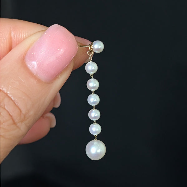 EFFY Day To Night Earrings w/ Enhancers 14k Yellow Gold Pearls Drop 1.5"
