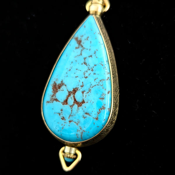 Riga - Antique Novalis Geneve Pendant Fob Watch 10k Gold Peking Glass Art Deco