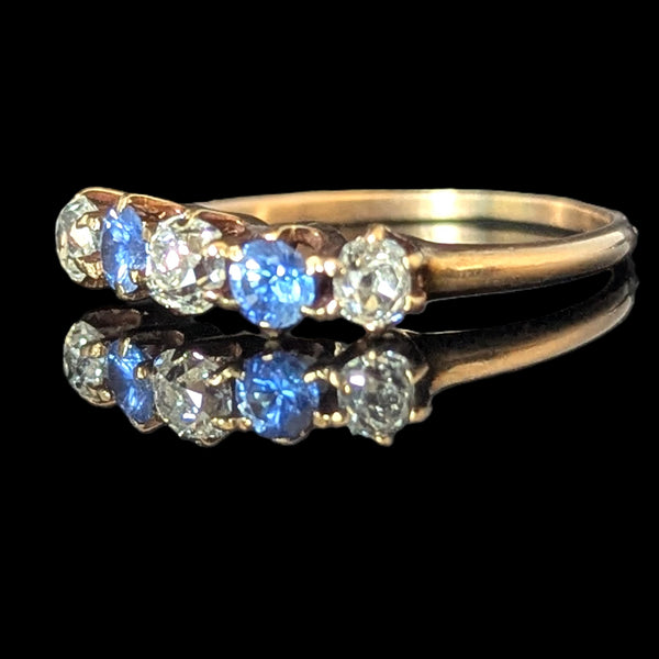 Morley - Old Mine Cut Diamonds Gemstones 14k Yellow Gold Band