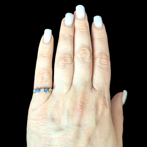 Morley - Old Mine Cut Diamonds Gemstones 14k Yellow Gold Band