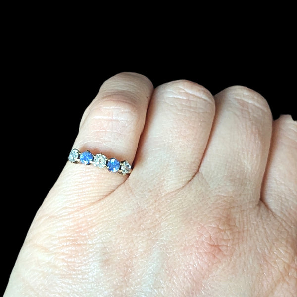 Morley - Old Mine Cut Diamonds Gemstones 14k Yellow Gold Band