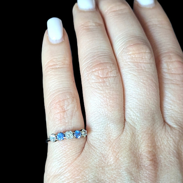 Morley - Old Mine Cut Diamonds Gemstones 14k Yellow Gold Band