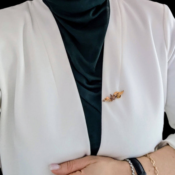 Antique Rose Cut Diamond 14k- 18k Yellow Gold Dagger Brooch Pin Spain 1800s Gift