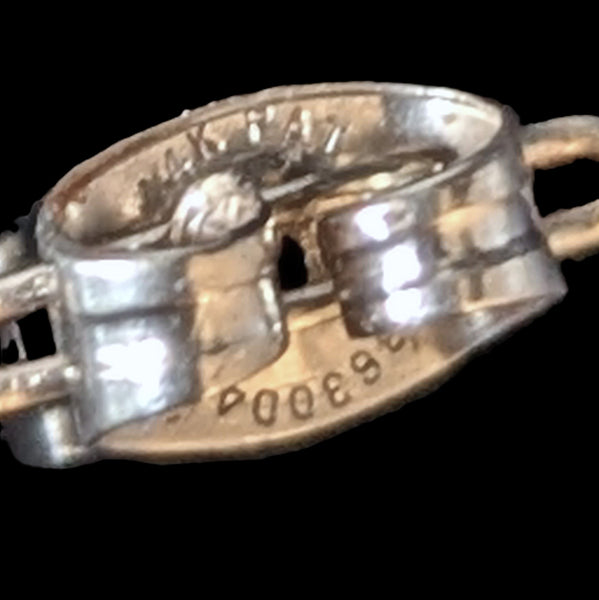 Melrose - Art Deco Era Diamonds White Gold Filigree Earrings Screw Back