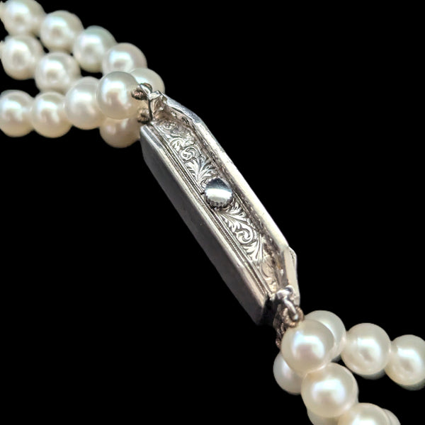Art Deco Diamonds Pearls Platinum Ladies Wrist Watch Bracelet by Libela Vintage 