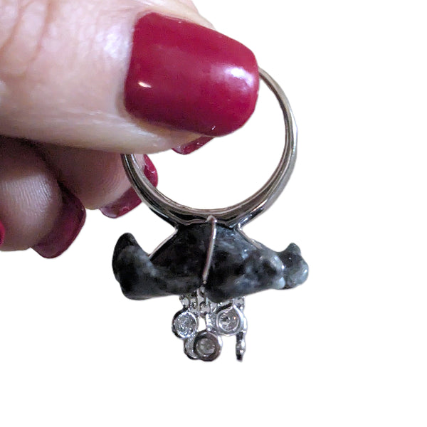 The Montrose - Articulated Estate Diamond Hardstone 14k White Gold Cocktail Ring