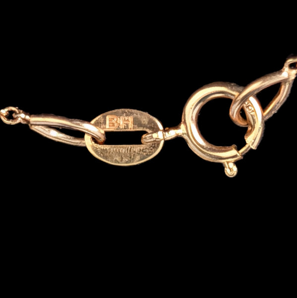 BH EFFY 14k Rose Gold Cable Link Chain Italy Vintage Estate Jewelry 18" 1.2g 14k rose gold effy