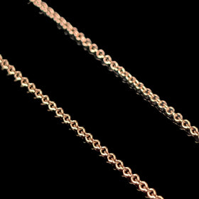 BH EFFY 14k Rose Gold Cable Link Chain Italy Vintage Estate Jewelry 18" 1.2g 14k rose gold effy