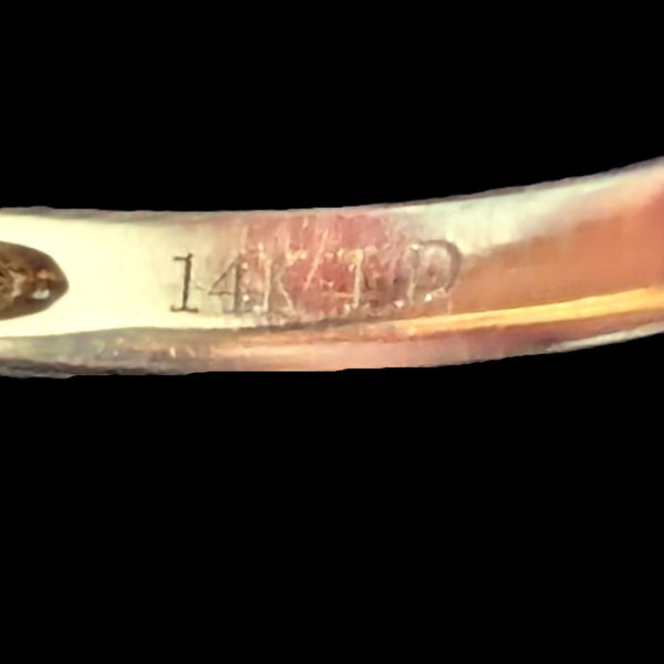 Butterfly Ring Pave Diamonds 14k Yellow Gold Statement Insect Estate Jewelry 