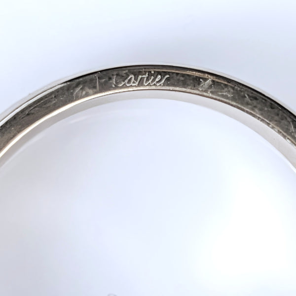 CARTIER Set Of LOVE ME 18k Yellow White Gold Waive Bands Stack Vintage Rings sz55  hallmarks maker marks