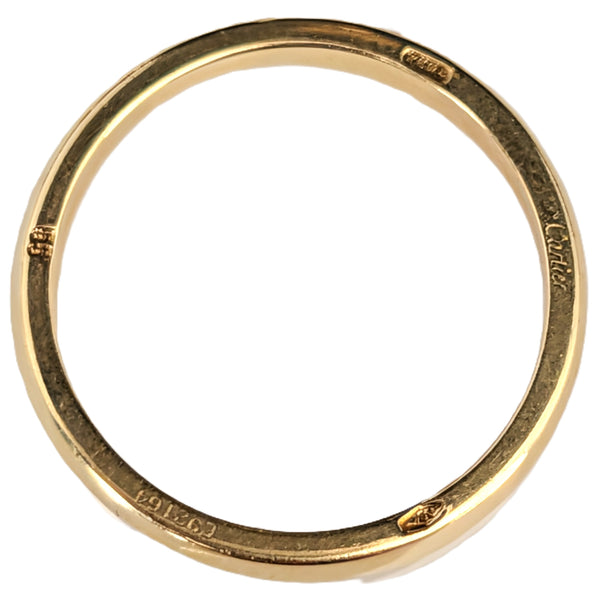 CARTIER Set Of LOVE ME 18k Yellow White Gold Waive Bands Stack Vintage Rings sz55  hallmarks maker marks