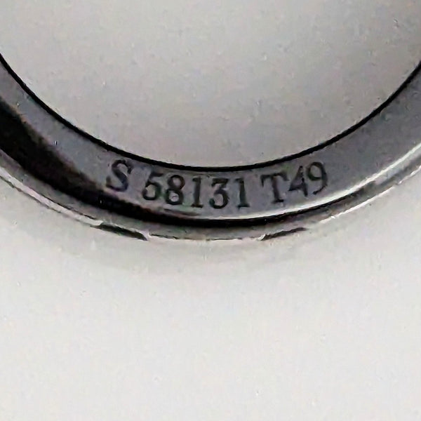 CHANEL Ultra 18k White Gold Black Ceramic Ring Estate with Box Signed Band Gift