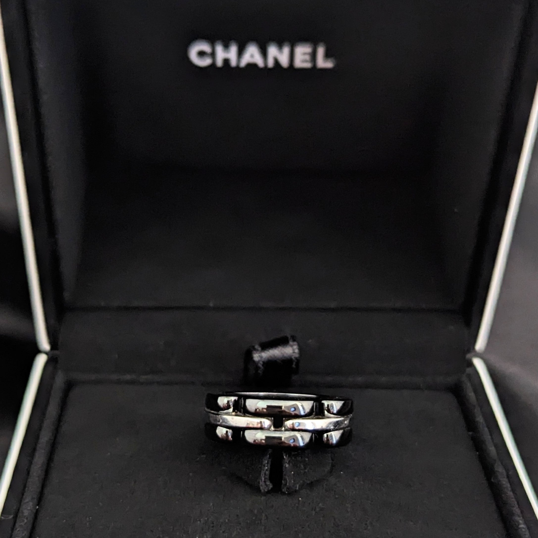 The Paris - CHANEL Ultra 18k White Gold Black Ceramic Ring