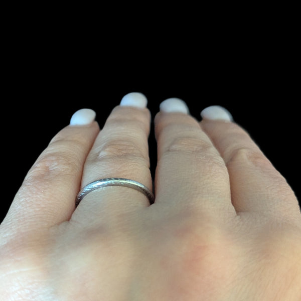 Corwin - 1925 Antique Platinum Wedding Band Art Deco