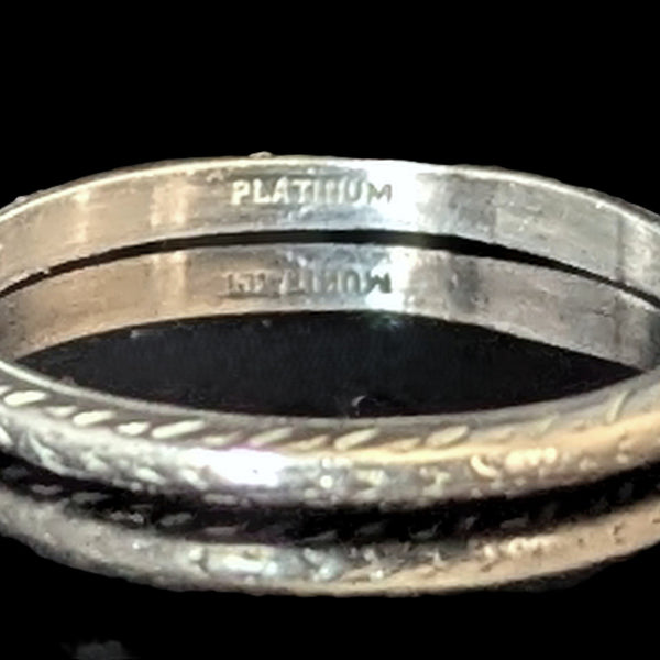 Corwin - 1925 Antique Platinum Wedding Band Art Deco