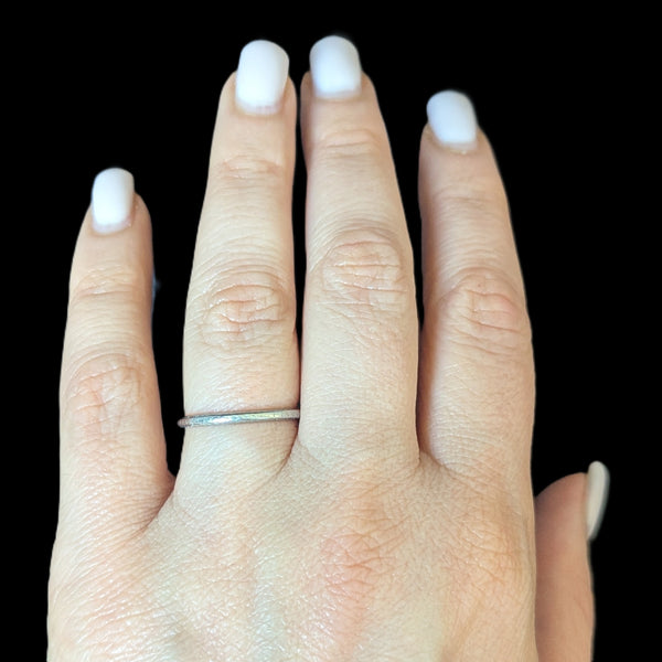 Corwin - 1925 Antique Platinum Wedding Band Art Deco