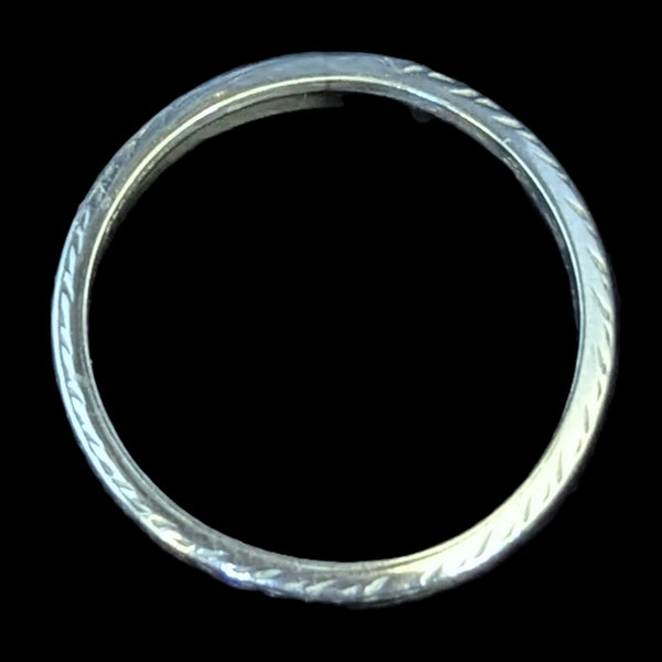 Corwin - 1925 Antique Platinum Wedding Band Art Deco