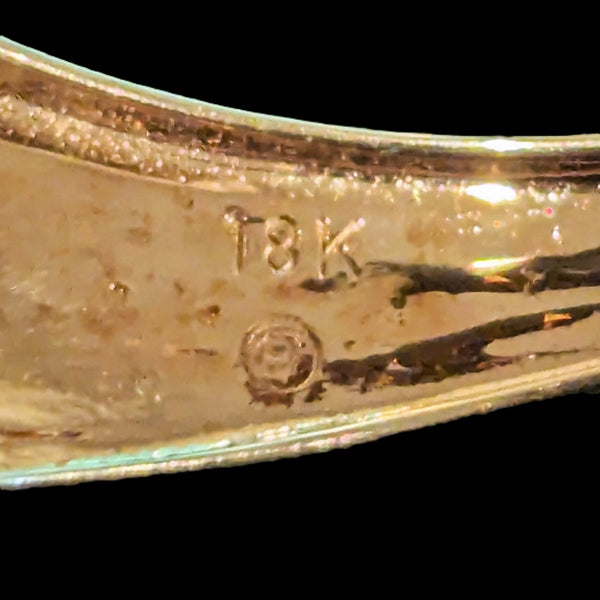 Diamonds 18k Yellow White Gold Modernistic Statement Ring Cocktail Estate Gift