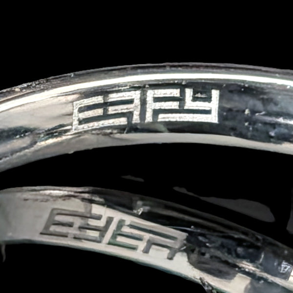 EFFY Aquamarine Diamonds 14k White Gold Ring Pear Cut Estate Gift  effy maker's mark