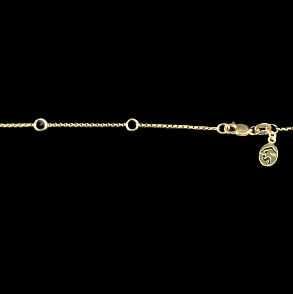 EFFY Diamonds 14k Gold Signature Safari Confetti Animal Print Necklace Adjustable Length