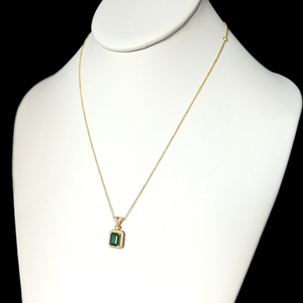 Langdon - EFFY Emerald Diamonds 14k Yellow Gold Necklace NWT