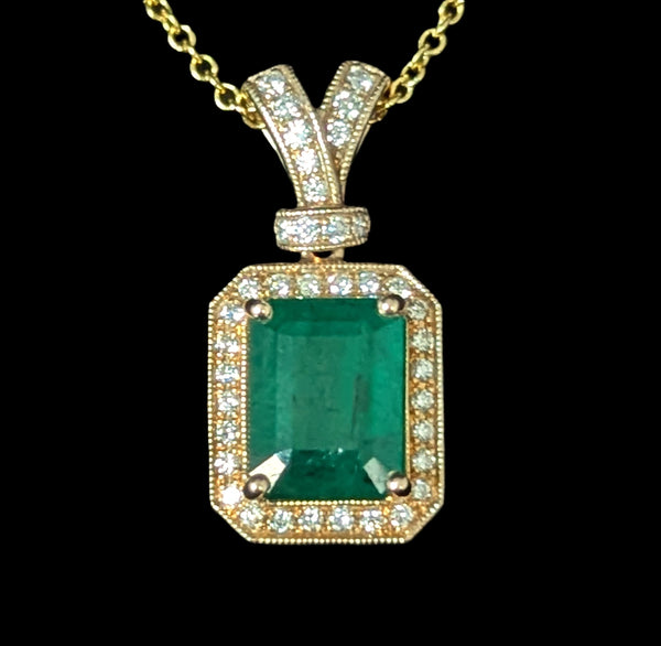 Langdon - EFFY Emerald Diamonds 14k Yellow Gold Necklace NWT