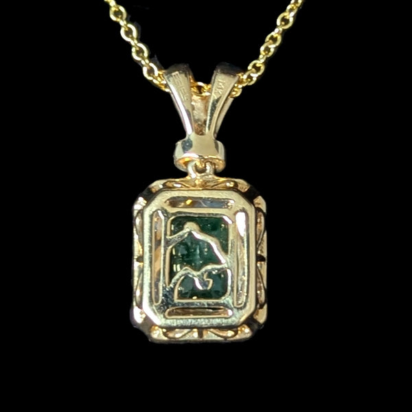 Langdon - EFFY Emerald Diamonds 14k Yellow Gold Necklace NWT