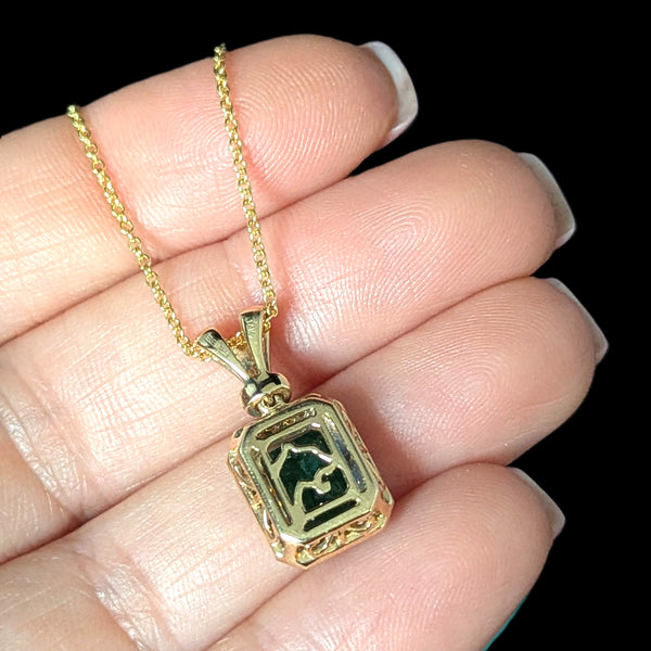 Langdon - EFFY Emerald Diamonds 14k Yellow Gold Necklace NWT