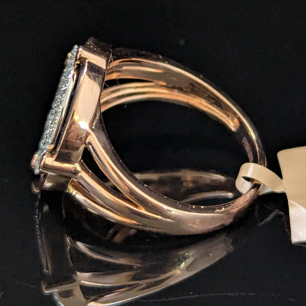 EFFY Gold, Diamond Onyx & Ruby 14K Rose Gold Ring Cocktail Statement