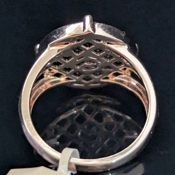 EFFY Gold, Diamond Onyx & Ruby 14K Rose Gold Ring Cocktail Statement