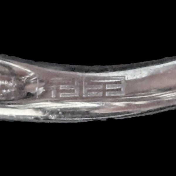 Estate EFFY Pave Classica Diamonds 14k White Gold Wrapped Leaf Ring Estate maker's mark