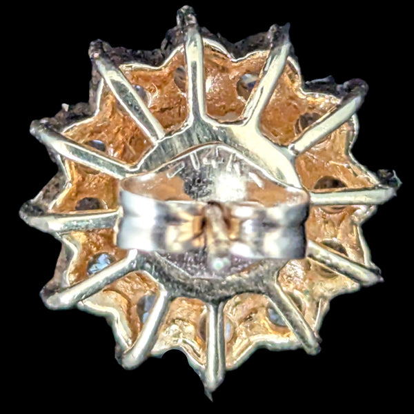 Estate Convertible Earrings Pearls Diamonds 14k Yellow Gold with Removable Jackets hallmark
