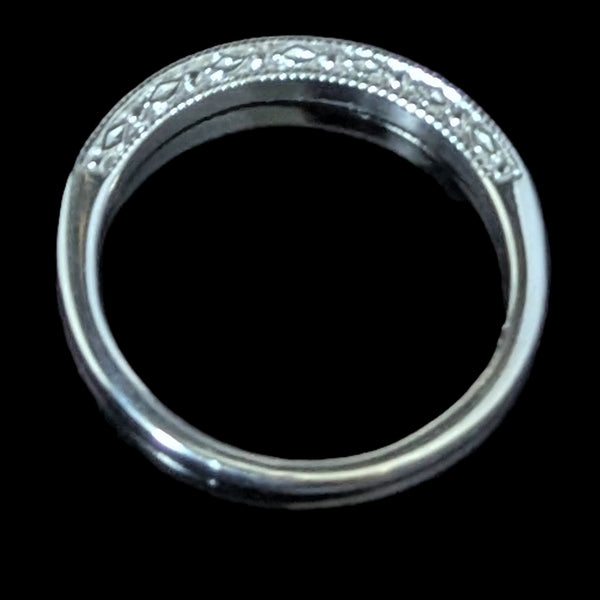 Estate Diamonds 10k White Gold Wedding Band Estate Bridal Anniversary Gift