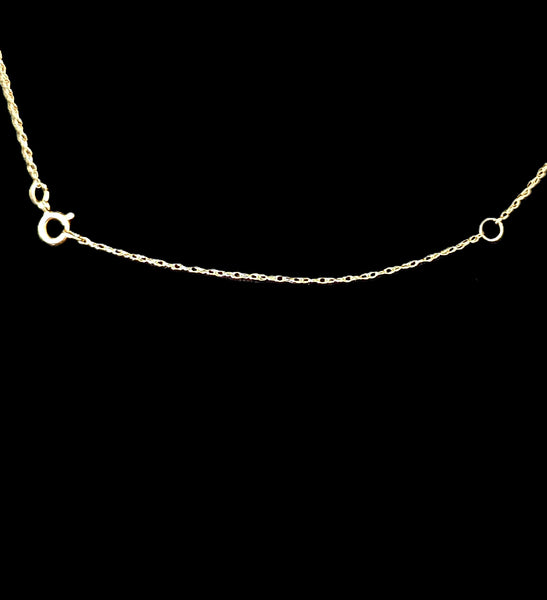 Estate Diamonds 14k Yellow Gold Butterfly Necklace Adjustable Length 18" to 16"