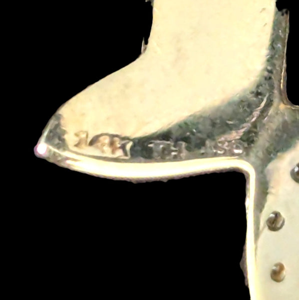 Estate Diamonds 14k Yellow Gold Butterfly Necklace Adjustable Length 18" to 16" hallmark maker's mark