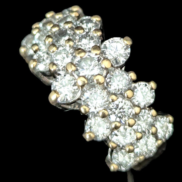 Estate Diamonds 14k Yellow Gold Cocktail Ring Wide Band Vintage Estate ZEI 