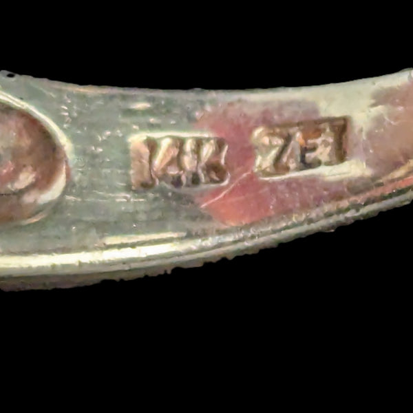 Estate Diamonds 14k Yellow Gold Cocktail Ring Wide Band Vintage Estate ZEI Kay jewelers maker's mark
