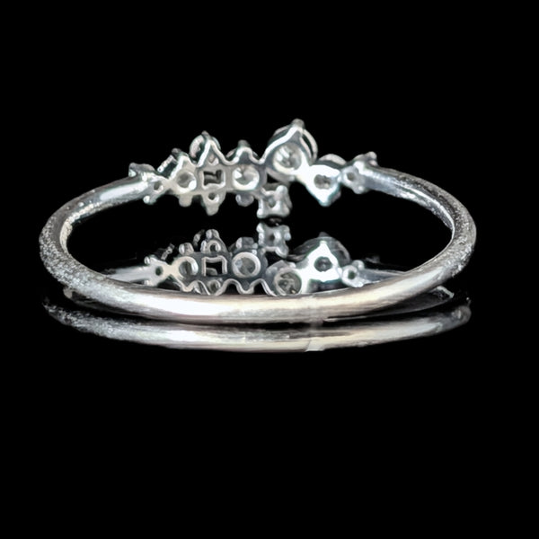 ferko's diamond cluster 14k white gold ring